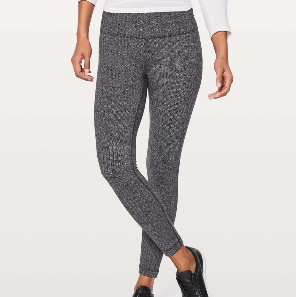 Lululemon Wunder Under Hi-Rise 7/8 Tight 25"Heathered Herringbone  Size 2
